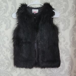 The Children's Place Black Faux Fur Vest